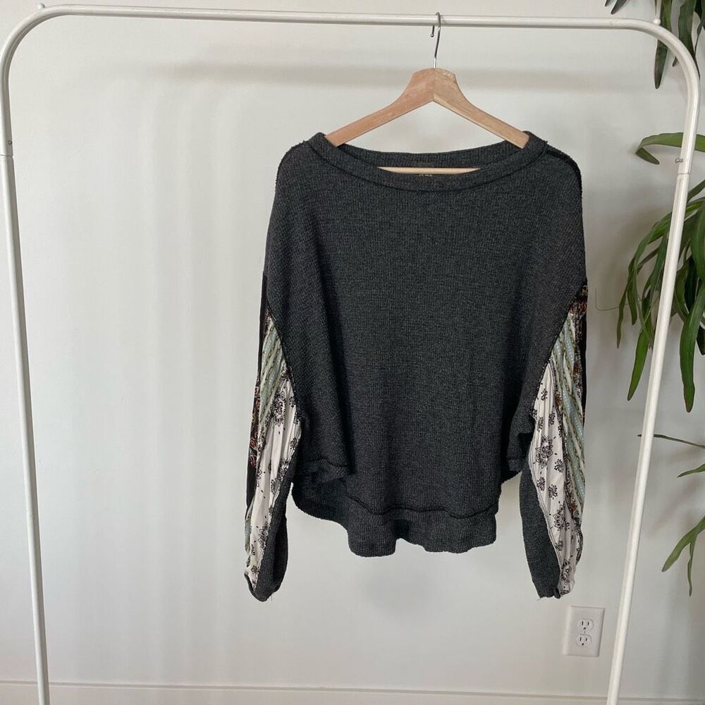 We The Free People Blossom Hanker chief Sleeve Balloon Sweater - Picture 2 of 5